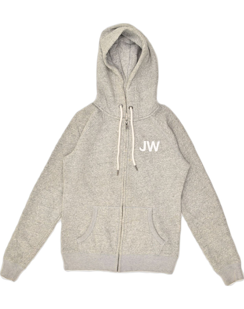 JACK WILLS Womens Zip Hoodie Sweater UK 8 Small Grey Cotton | Vintage Jack Wills | Thrift | Second-Hand Jack Wills | Used Clothing | Messina Hembry 