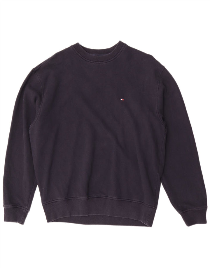 Tommy Hilfiger Mens Sweatshirt Jumper Small Navy Blue Cotton