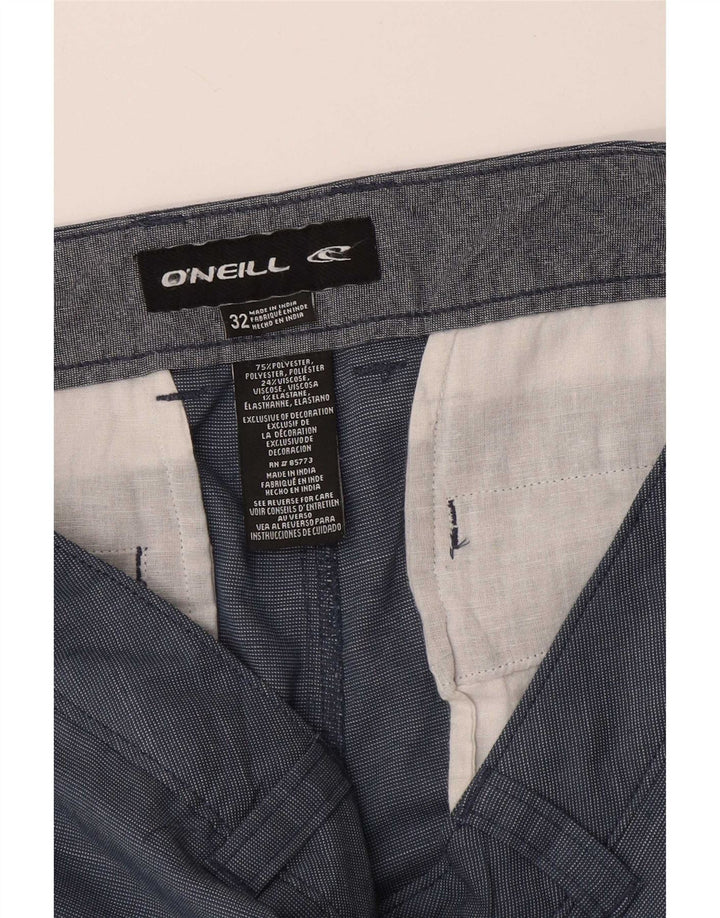 O'Neill Mens Chino Shorts W32 Medium Blue Flecked Polyester