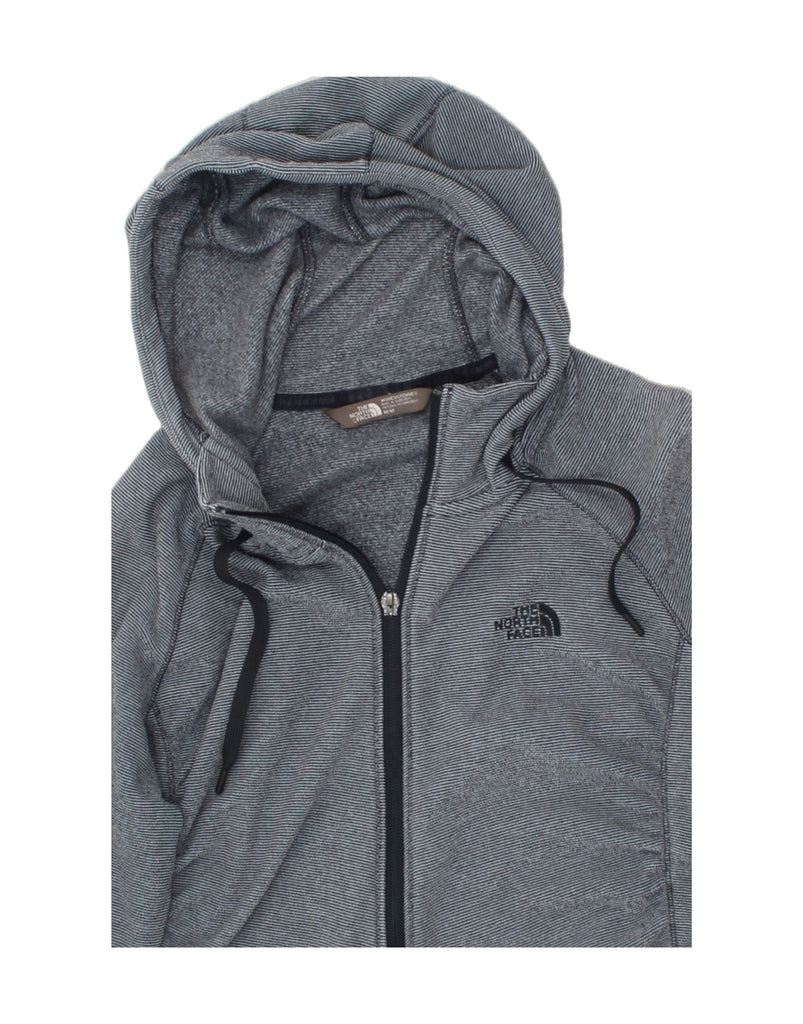 THE NORTH FACE Womens Zip Hoodie Sweater UK 12 Medium Blue Pinstripe Vintage The North Face and Second-Hand The North Face from Messina Hembry 