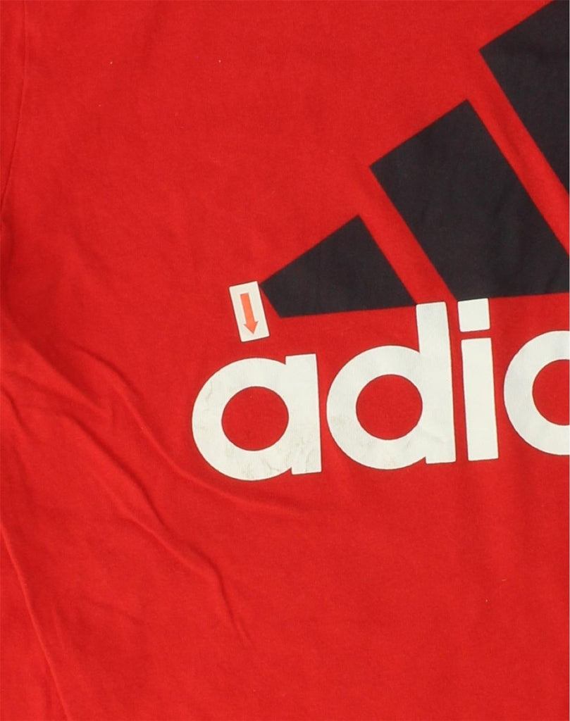 ADIDAS Boys Graphic T-Shirt Top 10-11 Years Medum Red Cotton | Vintage Adidas | Thrift | Second-Hand Adidas | Used Clothing | Messina Hembry 