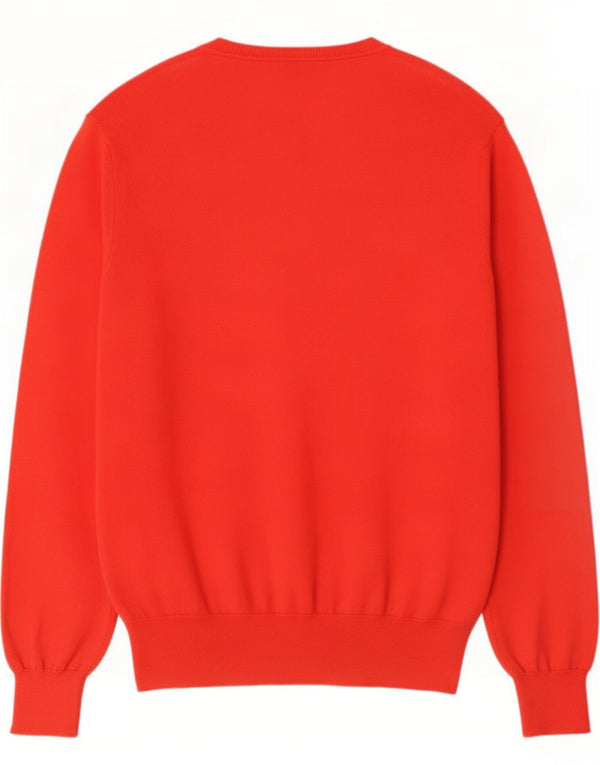Marlboro Classics Mens V-Neck Jumper Sweater Large Red Cotton