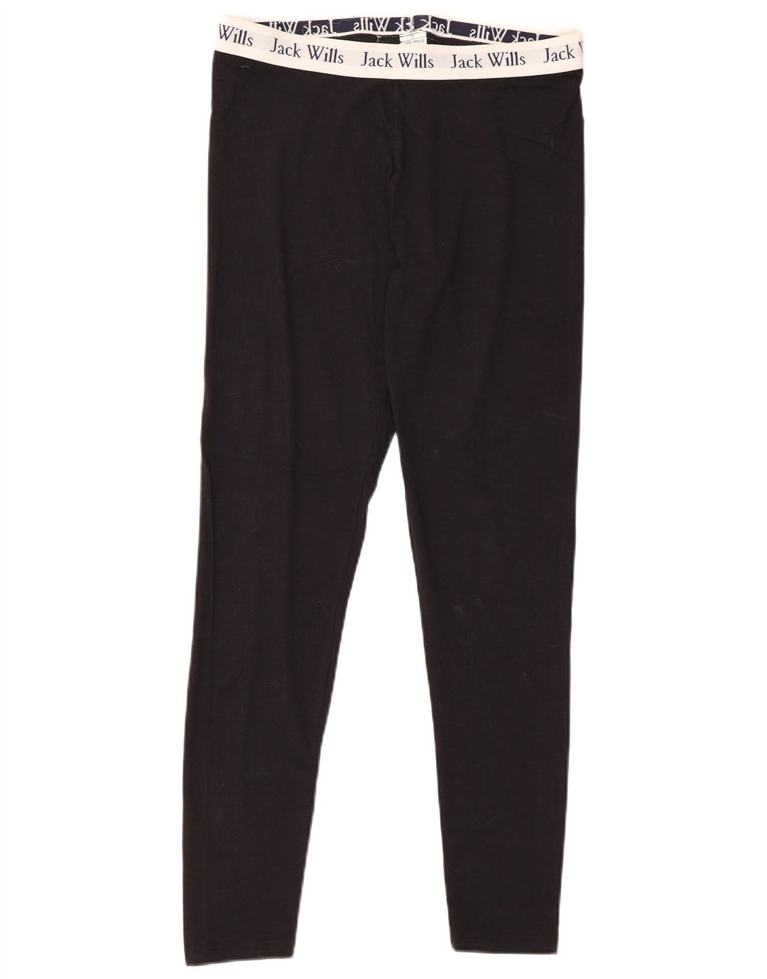 JACK WILLS Womens Graphic Leggings UK 12 Medium Black Colourblock Cotton