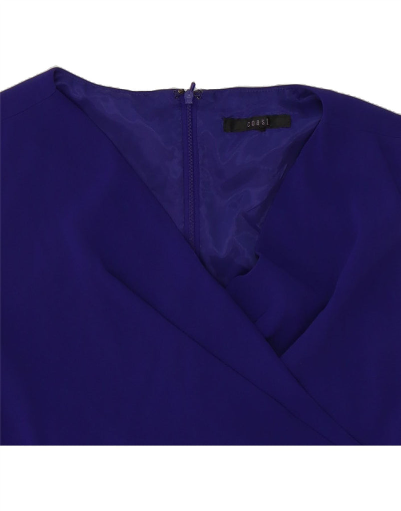 COAST Womens Sleeveless Sheath Dress UK 14 Medium Purple Triacetate Vintage Coast and Second-Hand Coast from Messina Hembry 