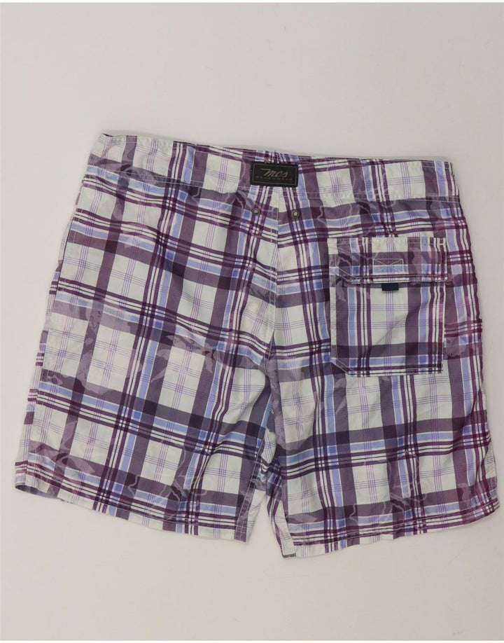 MARLBORO CLASSICS Mens Swimming Shorts Large  Multicoloured Check