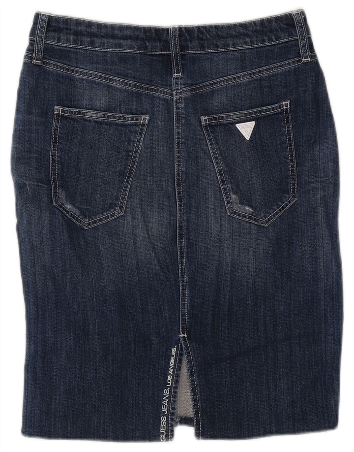 Guess Womens Denim Skirt W28 Medium Blue