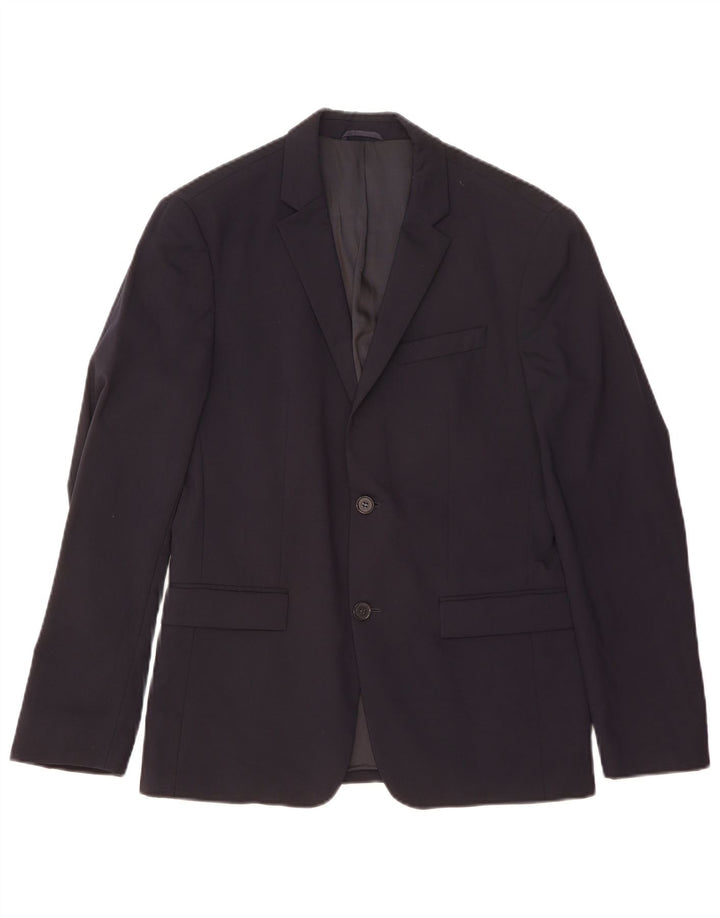 Calvin Klein Mens 2 Button Blazer Jacket IT 48 Medium Black Polyester