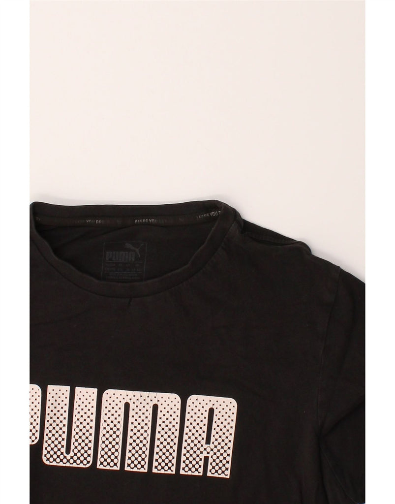 PUMA Boys Graphic T-Shirt Top 15-16 Years Black Cotton Vintage Puma and Second-Hand Puma from Messina Hembry 