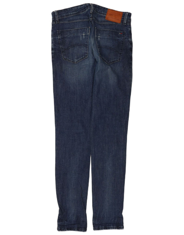 Tommy Hilfiger Mens Denizen Distressed Slim Fit Tapered Jeans W30 L34 Blue