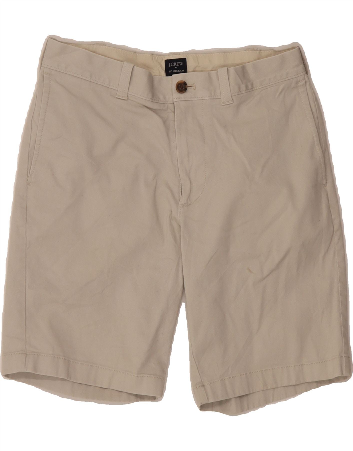 CREW Mens Chino Shorts W30 Medium Beige Cotton Vintage