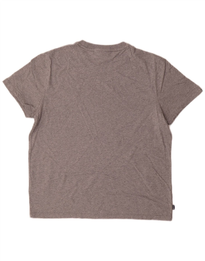 Superdry Mens T-Shirt Top XL Grey Flecked Cotton