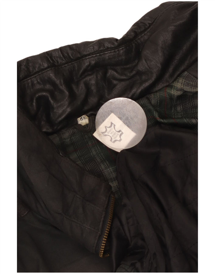 Vintage Mens Leather Jacket EU 56 3XL Black Leather