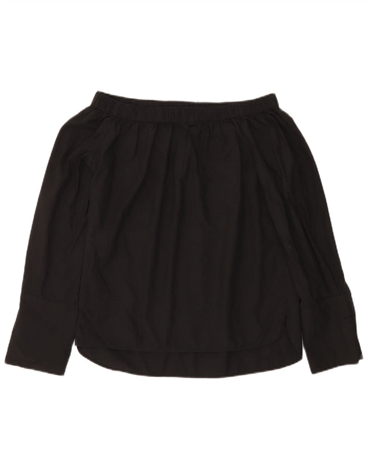 Zara Womens Oversized Off Shoulder Top UK 6 XS Black