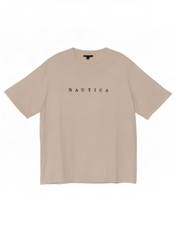 Nautica Mens Graphic T-Shirt Top 2XL White Cotton