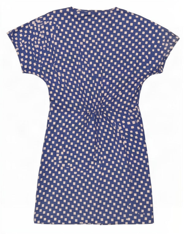 Zara Womens A-Line Dress UK 10 Small Blue Geometric