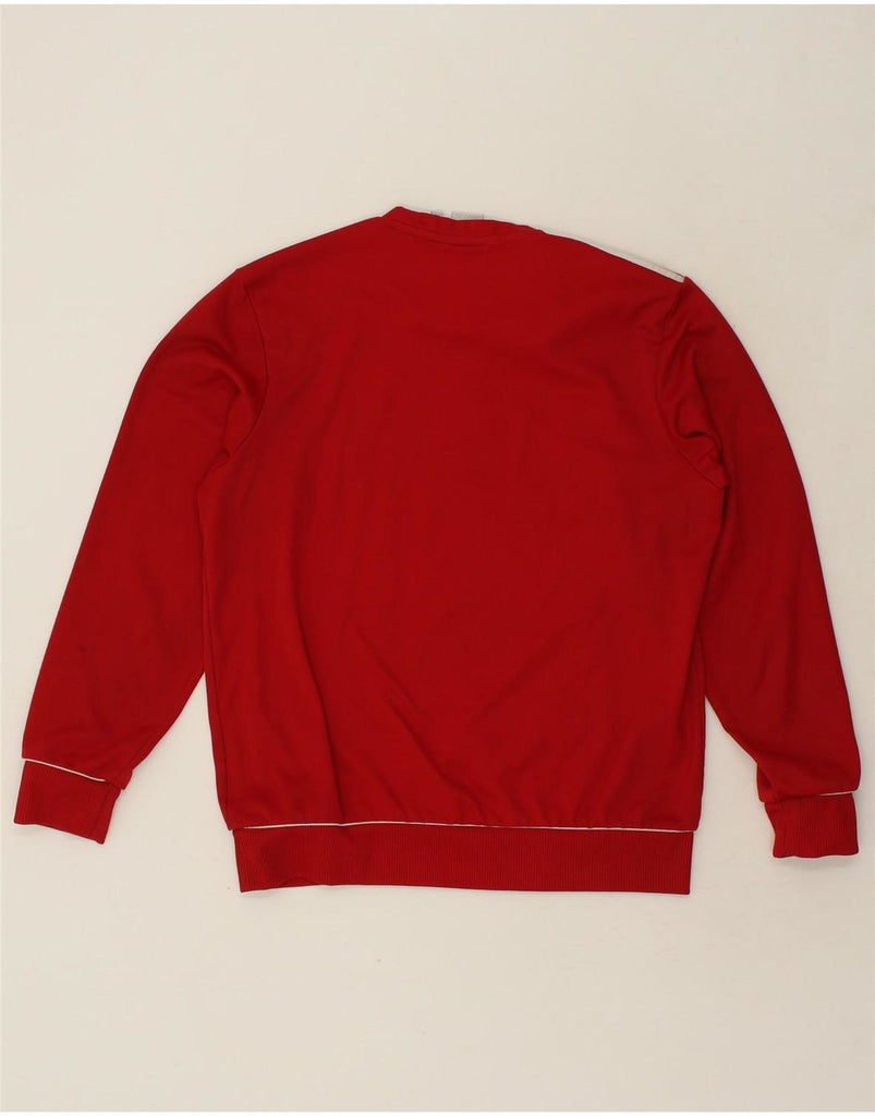 ADIDAS Mens Climawarm Sweatshirt Jumper UK 42/44 Large Red Polyester Vintage Adidas and Second-Hand Adidas from Messina Hembry 