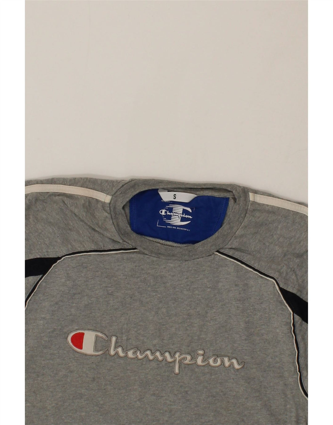 CHAMPION Mens Graphic T-Shirt Top Small Grey Cotton Vintage Champion and Second-Hand Champion from Messina Hembry 