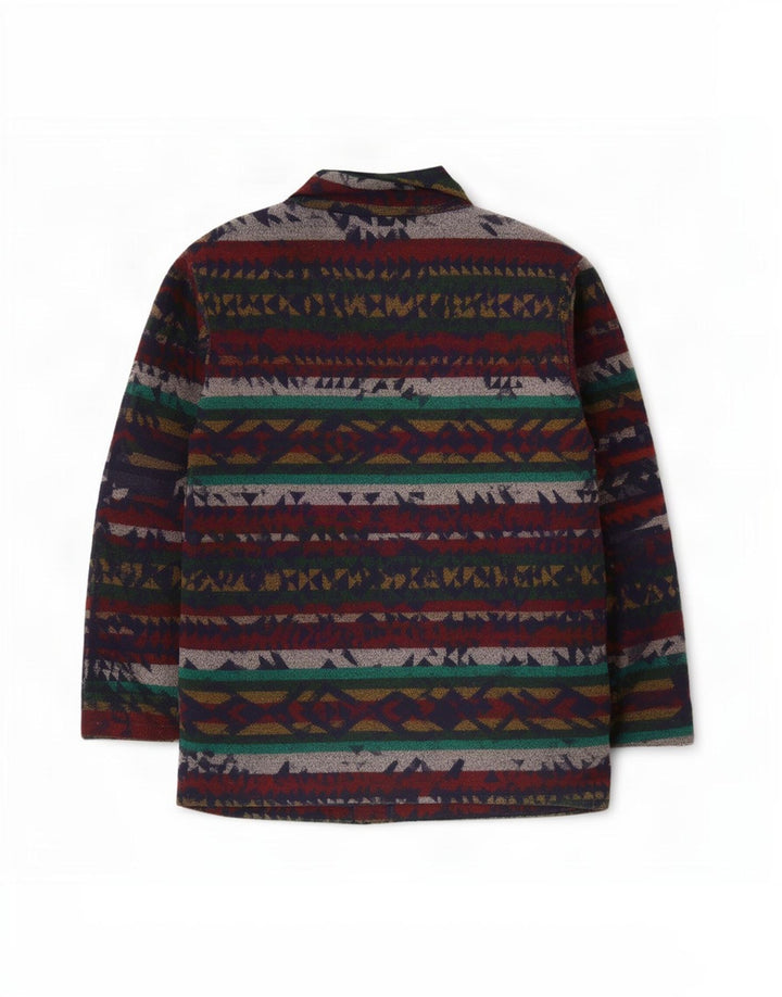 S.Oliver Mens Overcoat UK 40 Large Multicoloured Fair Isle Wool