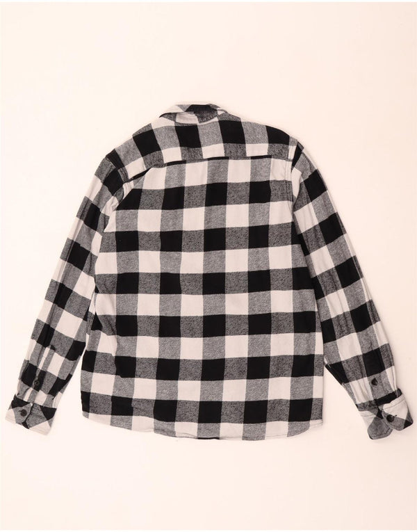 Dickies Mens Flannel Shirt Large Black Gingham Cotton