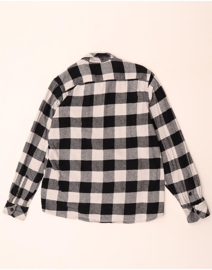 Dickies Mens Flannel Shirt Large Black Gingham Cotton
