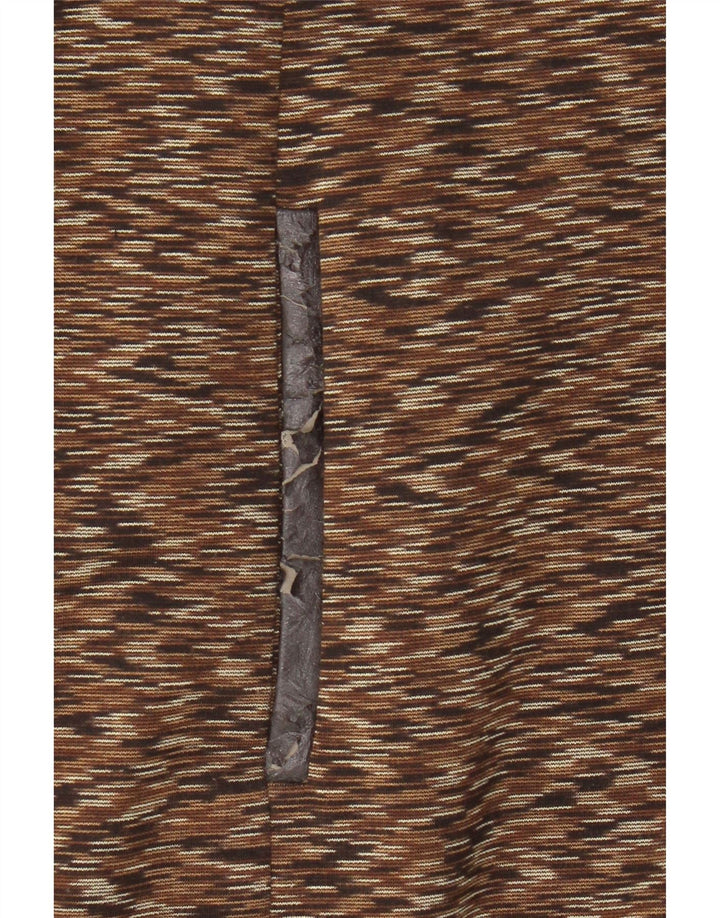 CALVIN KLEIN Womens Pencil Skirt Large W32 Brown Flecked Polyester
