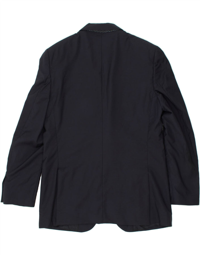 MASSIMO DUTTI Mens 2 Button Blazer Jacket EU 54 2XL Navy Blue Wool | Vintage Massimo Dutti | Thrift | Second-Hand Massimo Dutti | Used Clothing | Messina Hembry 