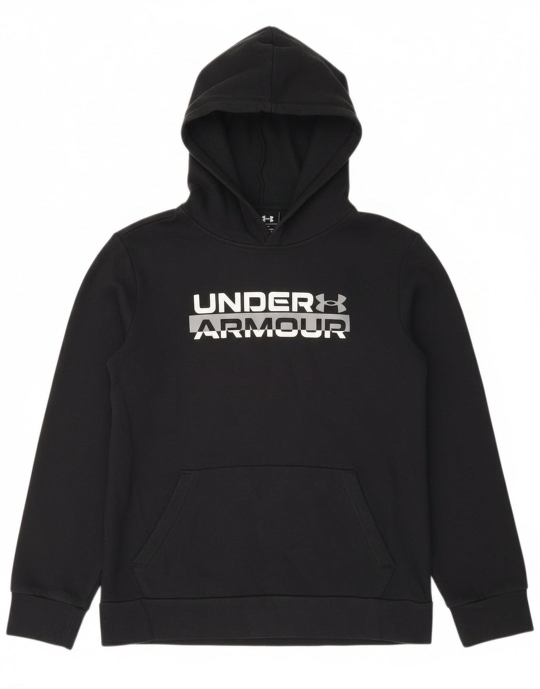 Under Armour Girls Cold Gear Graphic Hoodie Jumper 9-10 Years Medium Black