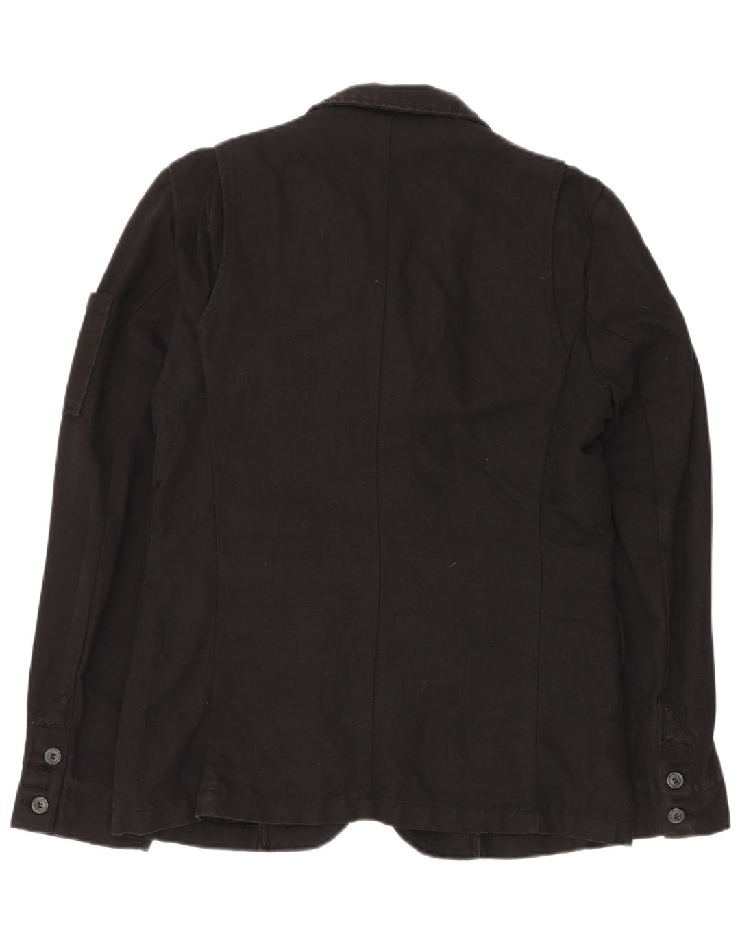 BENETTON Mens 3 Button Blazer Jacket IT 48 Medium Black Linen