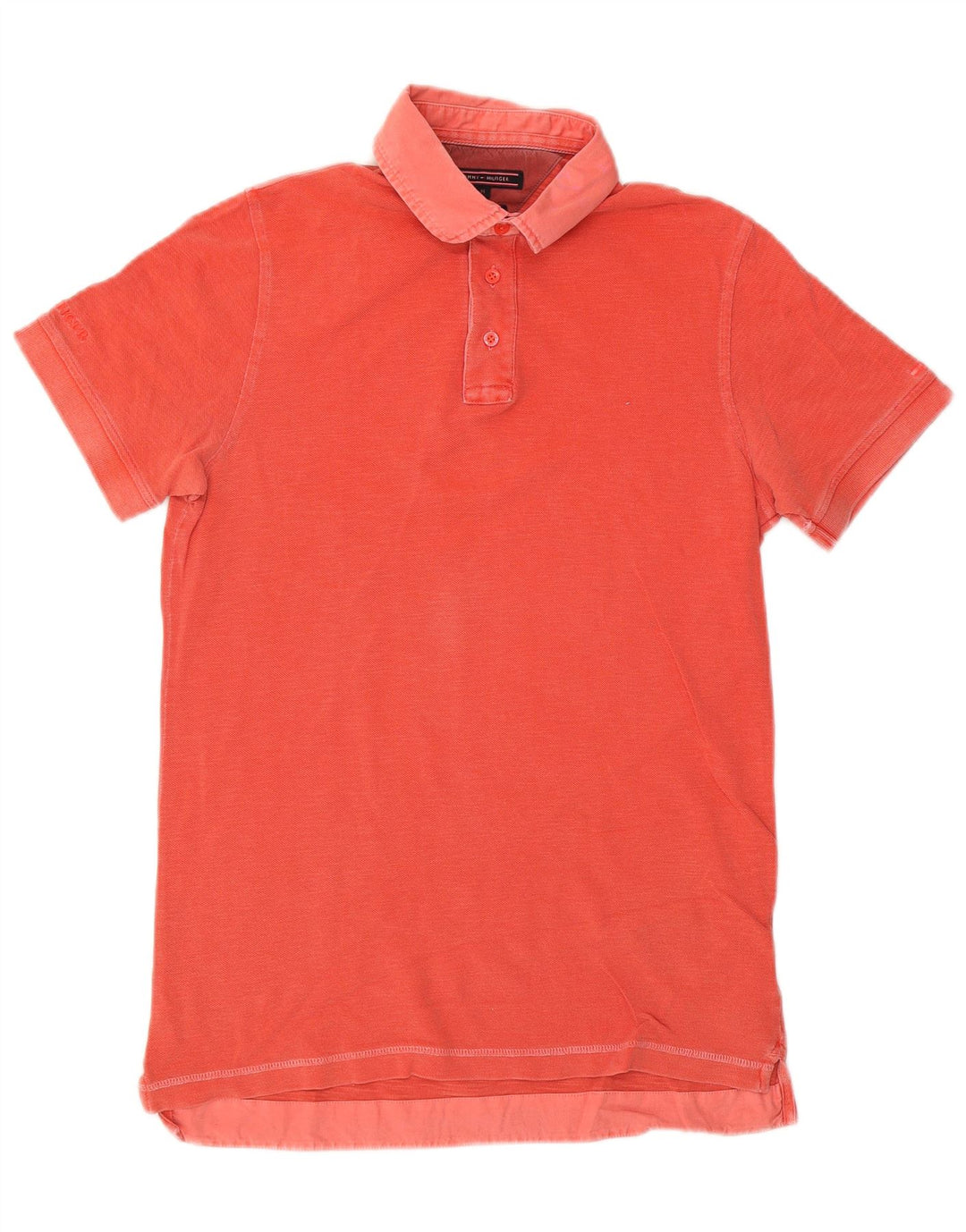 TOMMY HILFIGER Mens Slim Fit Polo Shirt Medium Red Cotton
