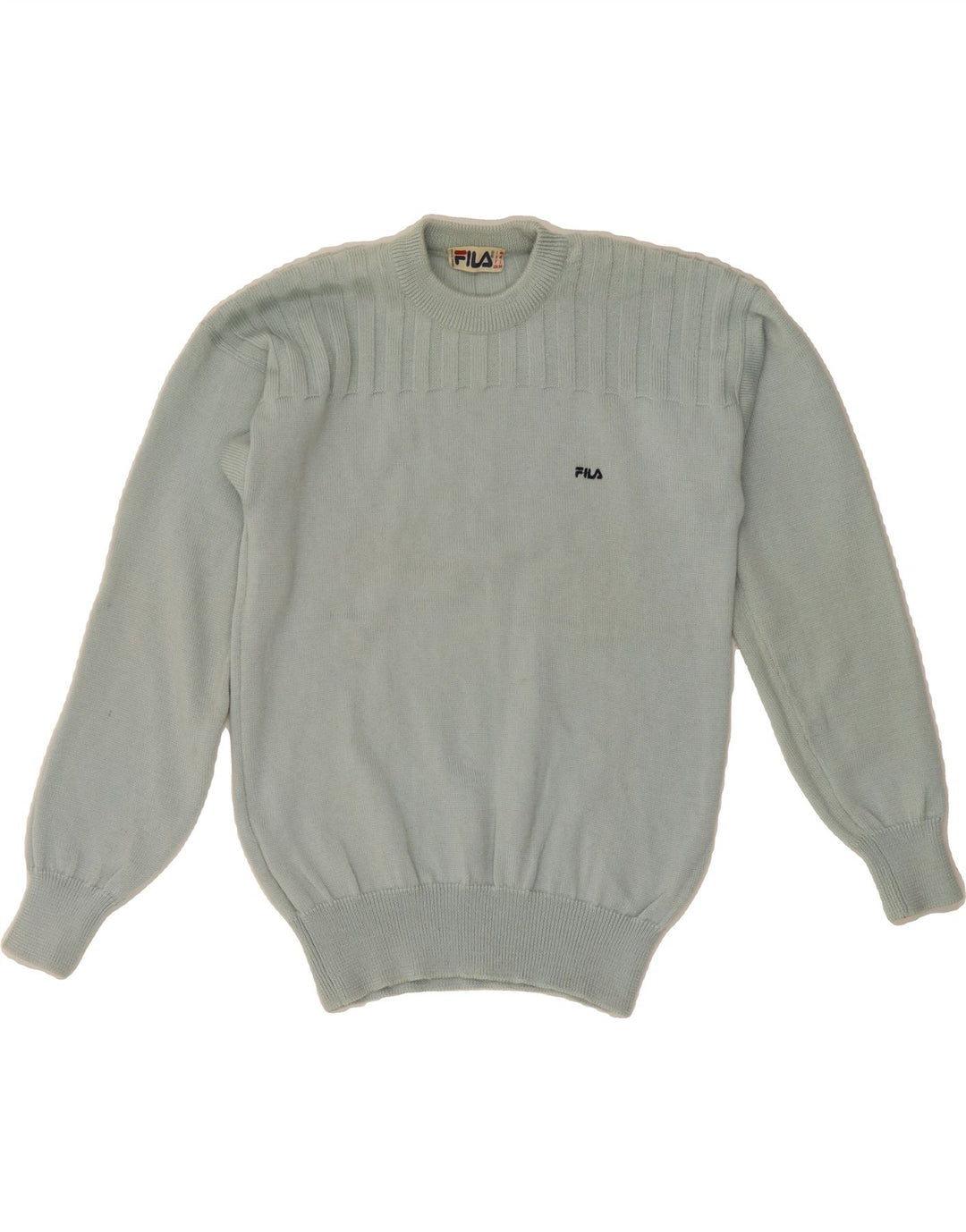 FILA Womens Crew Neck Jumper Sweater IT 46 Large Blue Wool Vintage Fila and Second-Hand Fila from Messina Hembry 