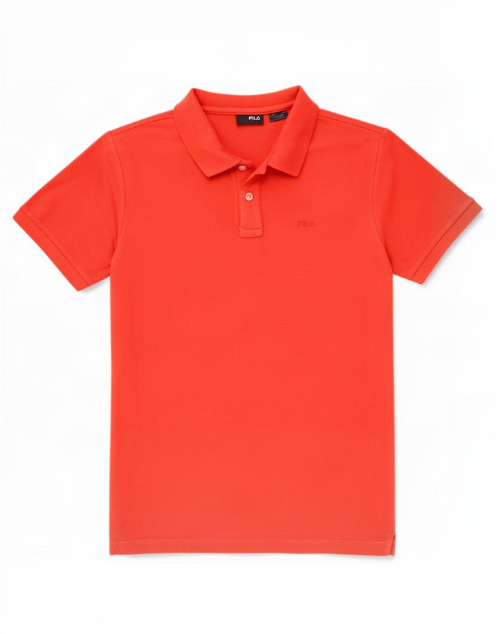 Fila Mens Polo Shirt Medium Red Cotton