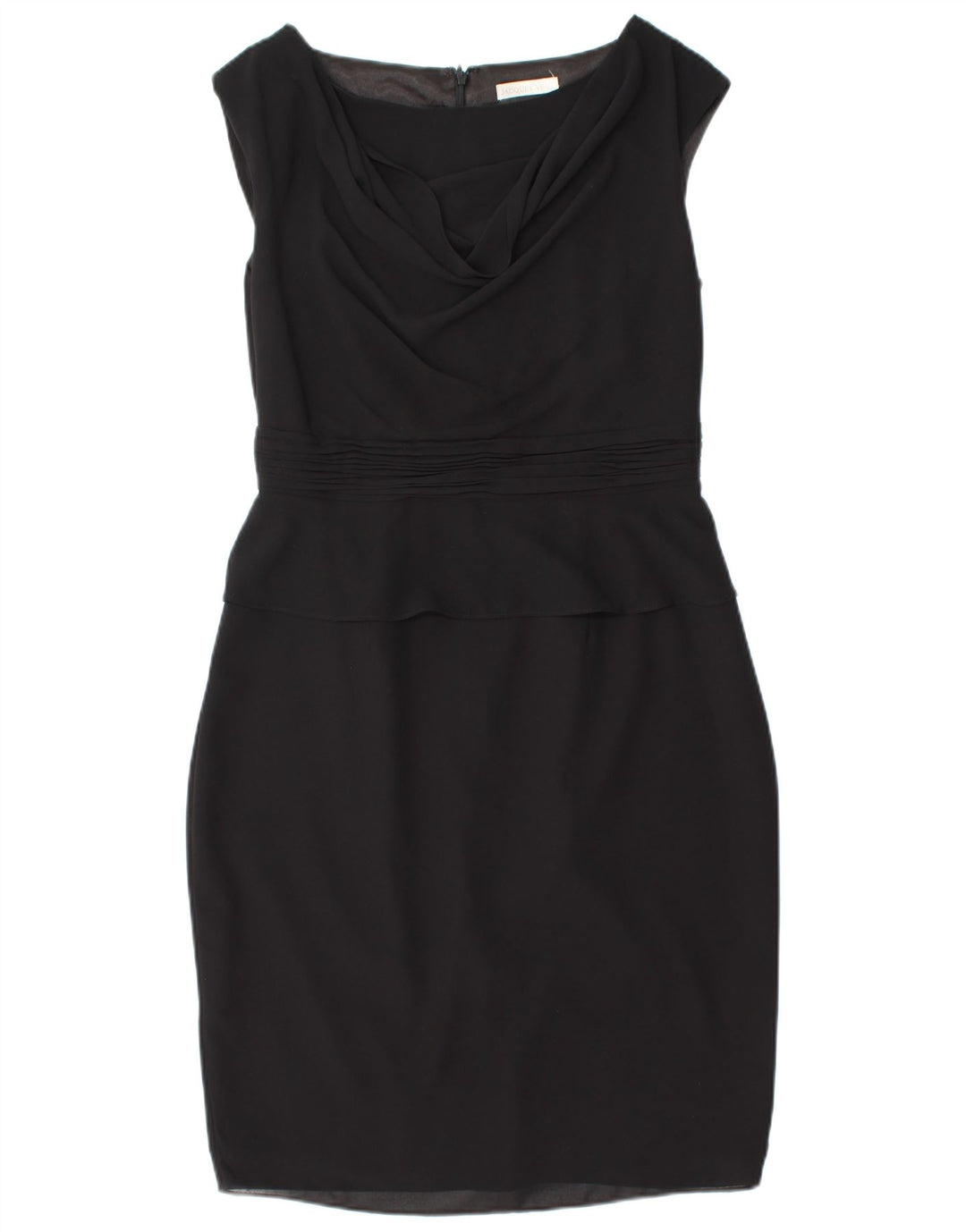 JACQUES VERT Womens Sleeveless Peplum Dress UK 12 Medium Black Polyester