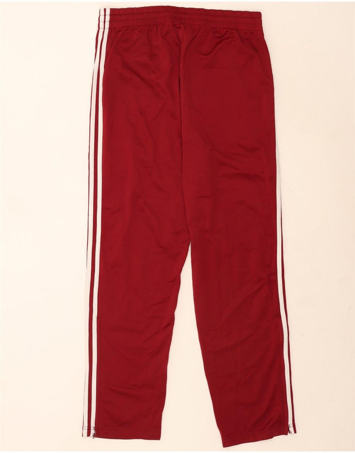 Adidas Mens Tracksuit Trousers Large Burgundy Polyester