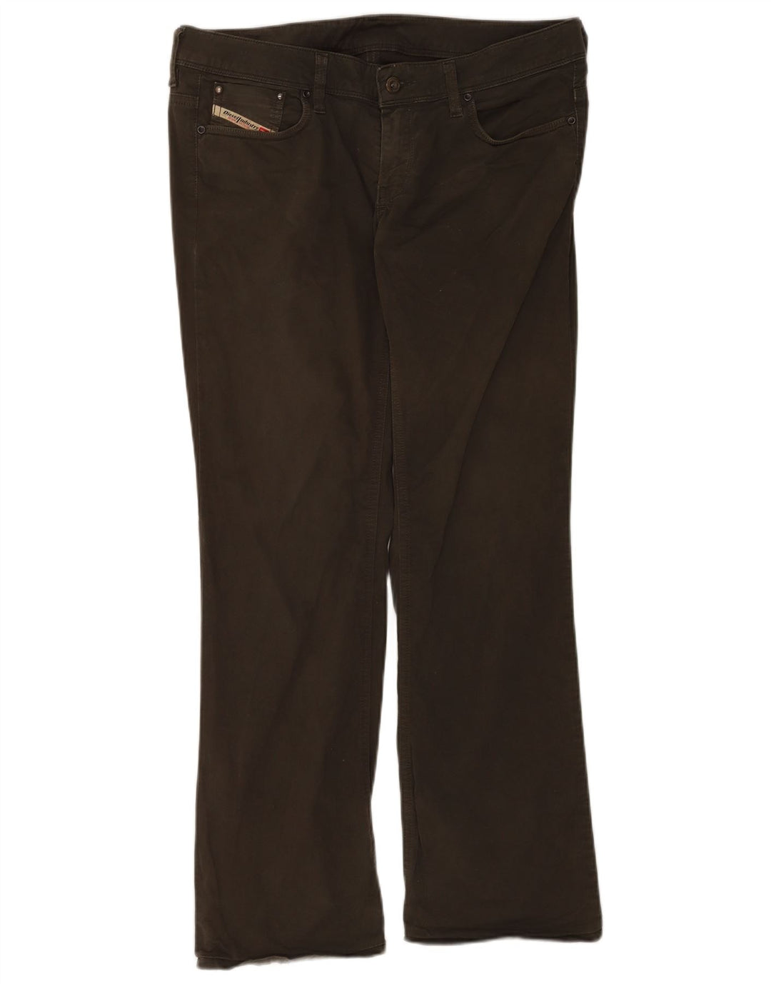 Diesel Womens Bootcut Jeans W33 L30 Khaki Cotton