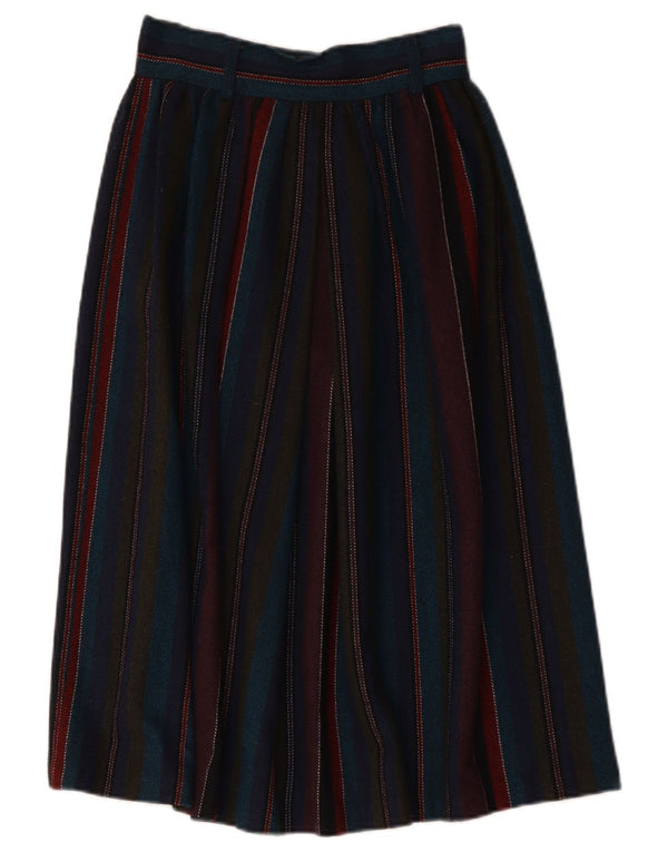 Etam Womens High Waist Midi Skirt US 10 Large W25 Multicoloured Striped