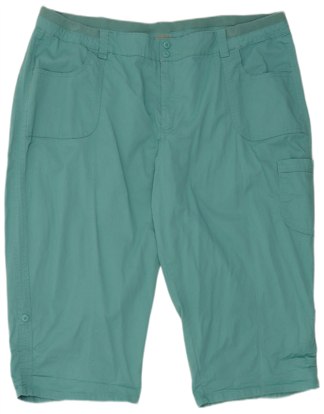 Lee Womens Riders Cargo Shorts US 26 5XL W46 Blue Cotton