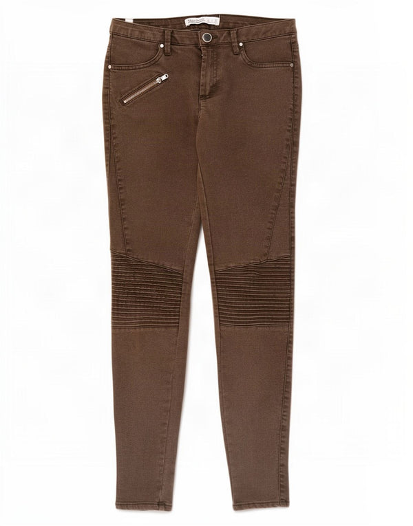 Zara Womens Skinny Jeans EU 36 XS W26 L28 Brown Cotton