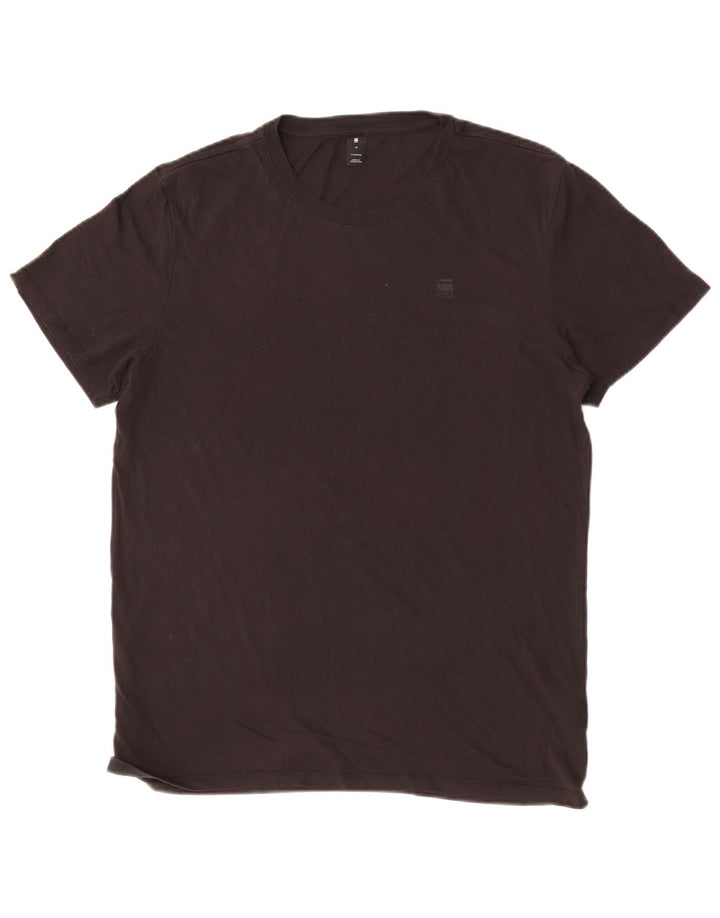 G-Star Mens T-Shirt Top Medium Black Cotton