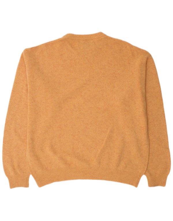 Marlboro Classics Mens Crew Neck Jumper Sweater Large Orange Wool