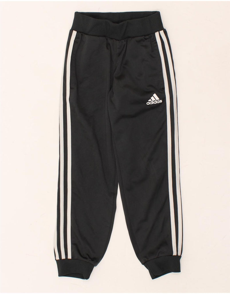 ADIDAS Boys Tracksuit Trousers Joggers 7-8 Years Black Polyester | Vintage Adidas | Thrift | Second-Hand Adidas | Used Clothing | Messina Hembry 