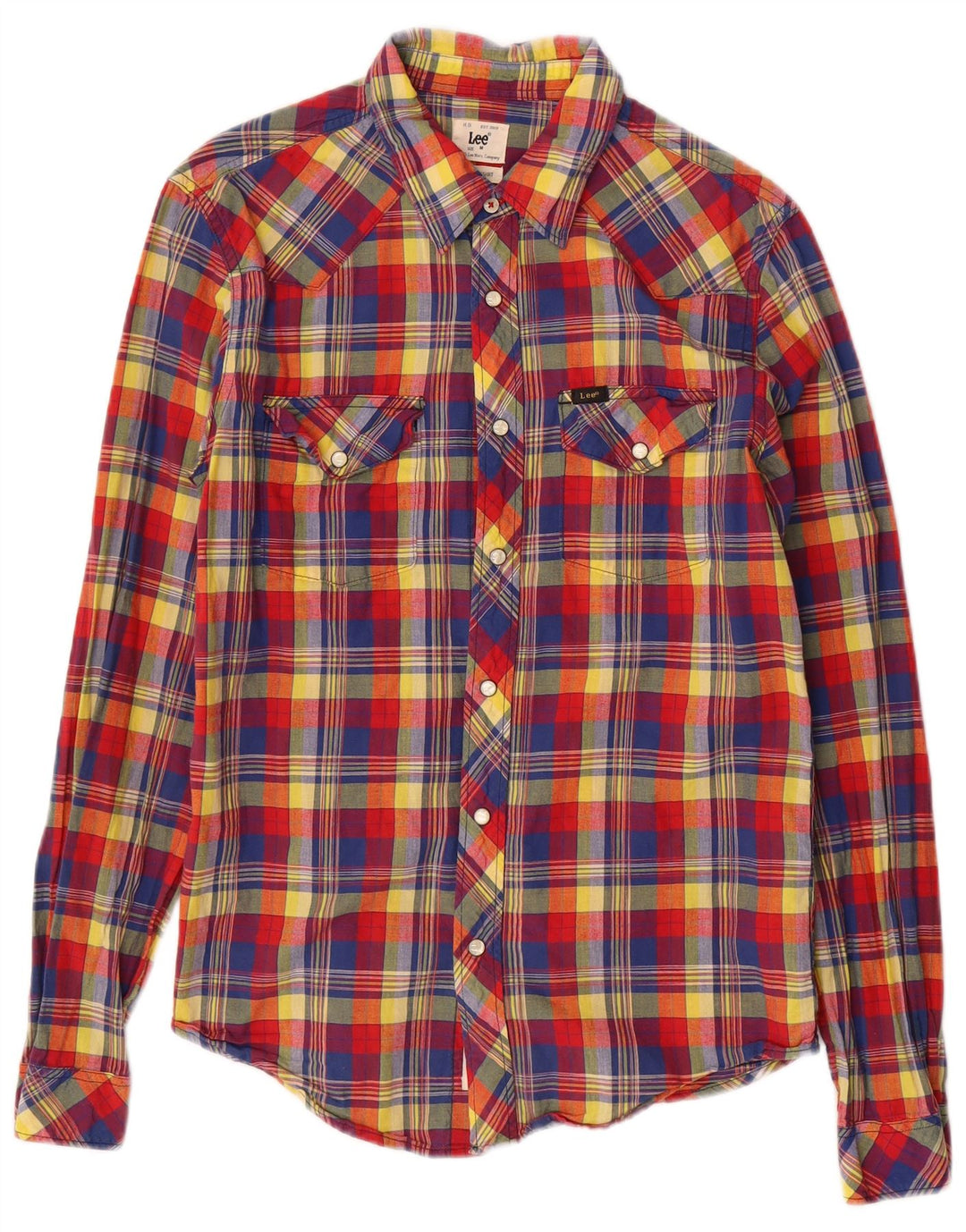 Lee Mens Western Shirt Medium Red Check Cotton