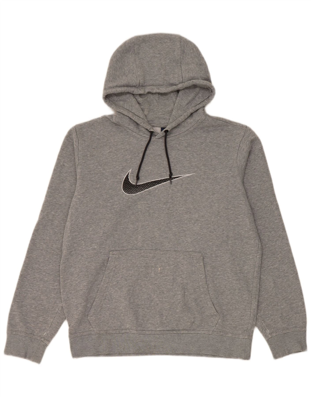 Nike Mens Graphic Hoodie Jumper Medium Grey Cotton