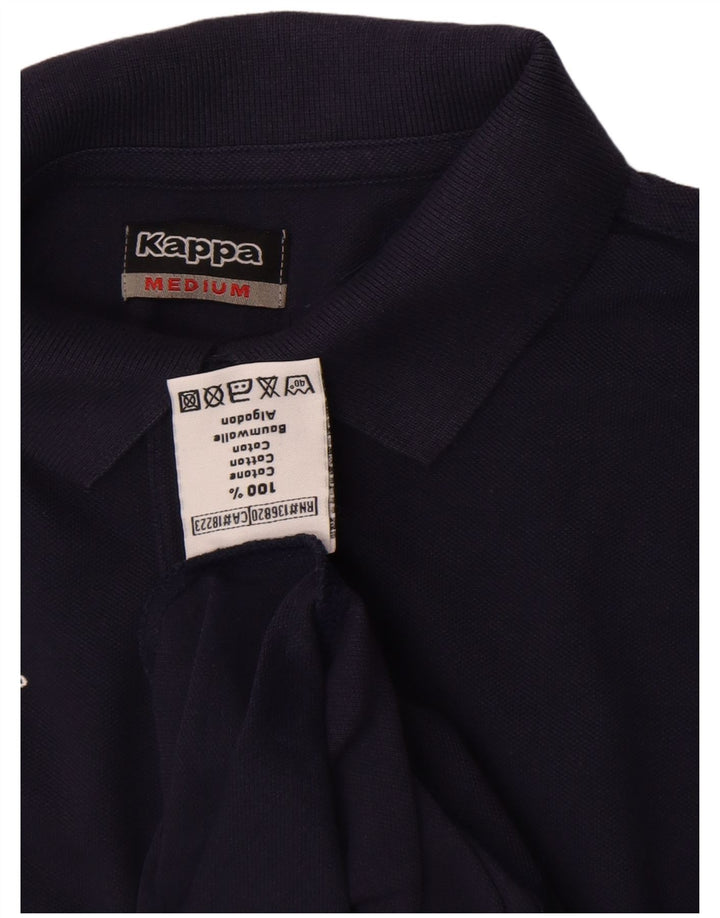 Kappa Mens Polo Shirt Medium Navy Blue Cotton