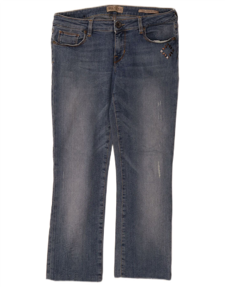Guess Womens Starlet Bootcut Jeans W28 L25 Blue Cotton