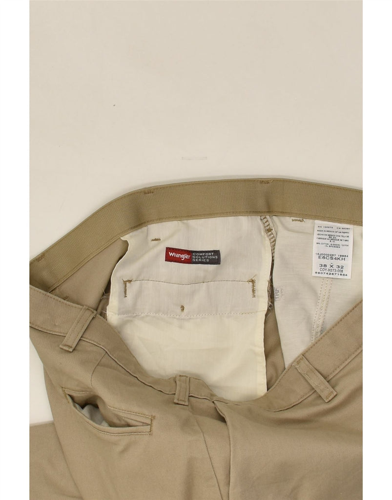 WRANGLER Mens Straight Casual Trousers W38 L32 Beige Cotton | Vintage Wrangler | Thrift | Second-Hand Wrangler | Used Clothing | Messina Hembry 