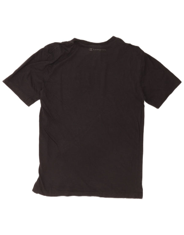 Champion Mens T-Shirt Top Small Black Cotton