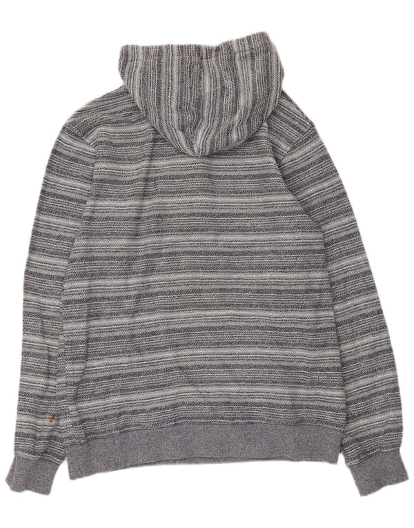 Rip Curl Womens Jumper Sweater UK 14 Large Grey Pinstripe