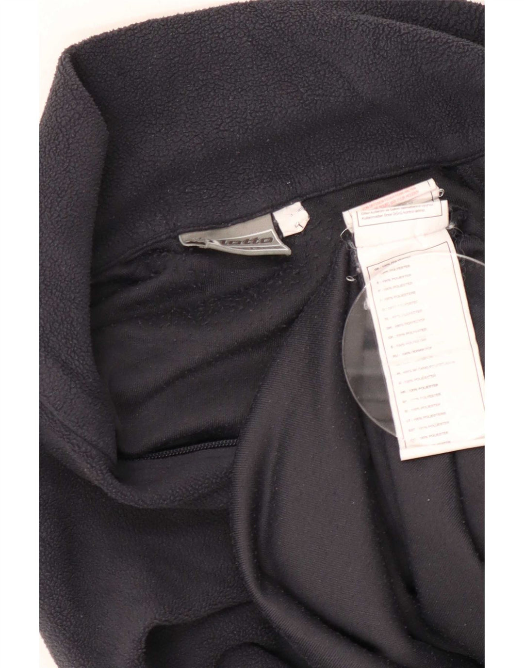 Lotto Mens Zip Neck Fleece Jumper Large Navy Blue Polyester