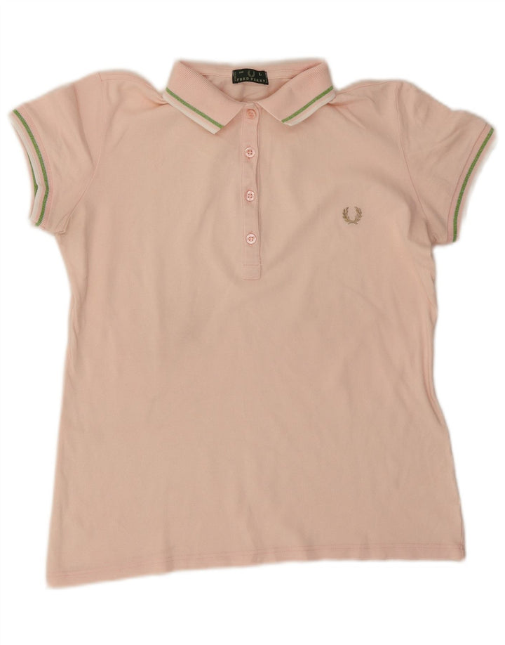 Fred Perry Womens Polo Shirt UK 16 Large Pink