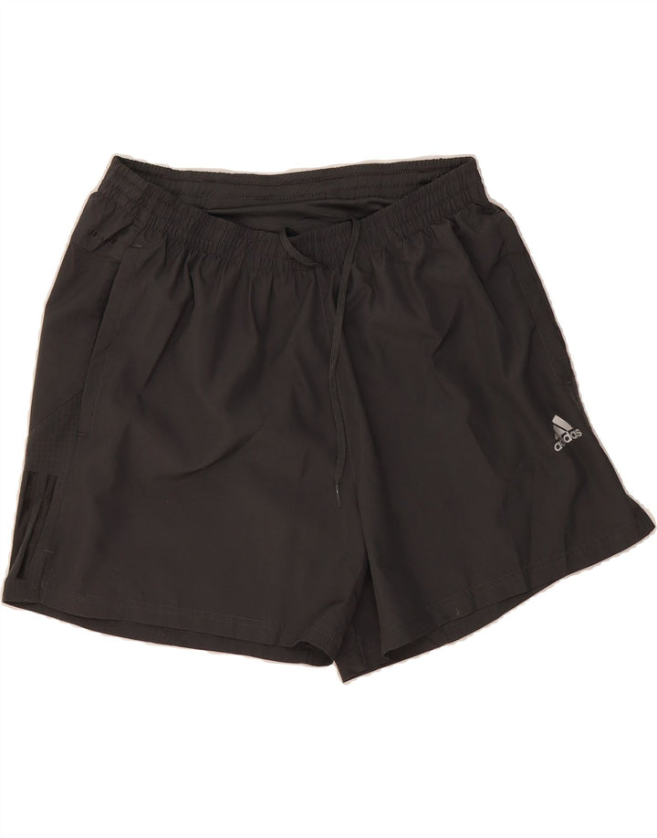 ADIDAS Womens Aeroready Sport Shorts UK 14 Large  Grey Polyester Vintage Adidas and Second-Hand Adidas from Messina Hembry 